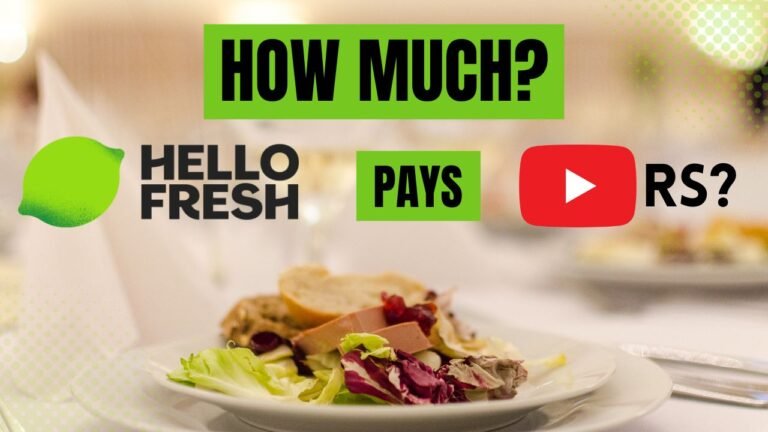 how much does HelloFresh pay YouTubers to sponsor